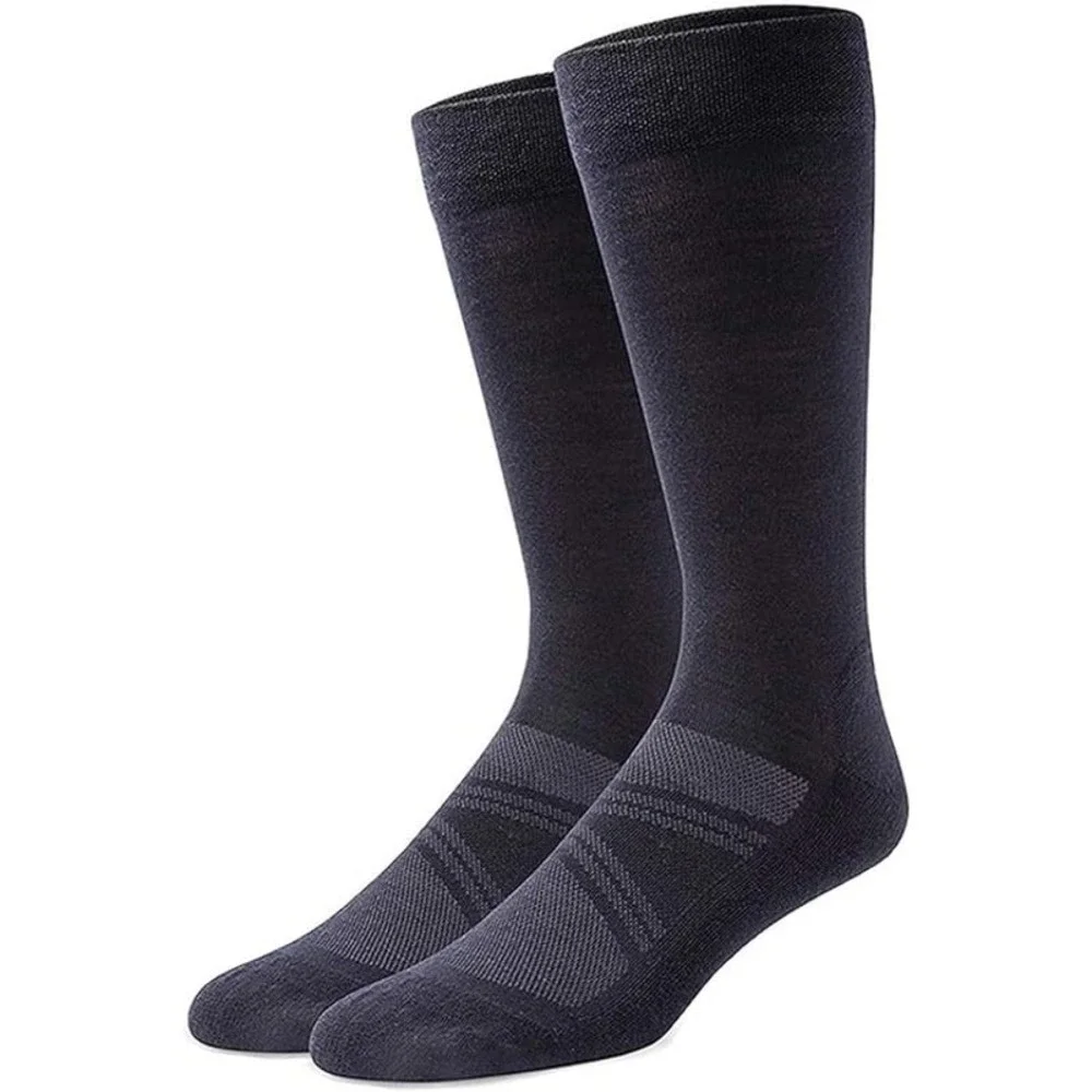 Fine Merino Wool Crew Socks Brown 9-11.5 Alchester Mens Lexington Luxe Dress NWT